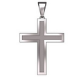 Sterling Silver Cross Pendant, 3/4" X 1.7mm Sterling Silver Cross Pendant, 3/4" X 1.7mm Sterling